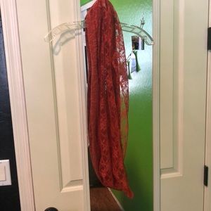 Burnt orange infinity scarf